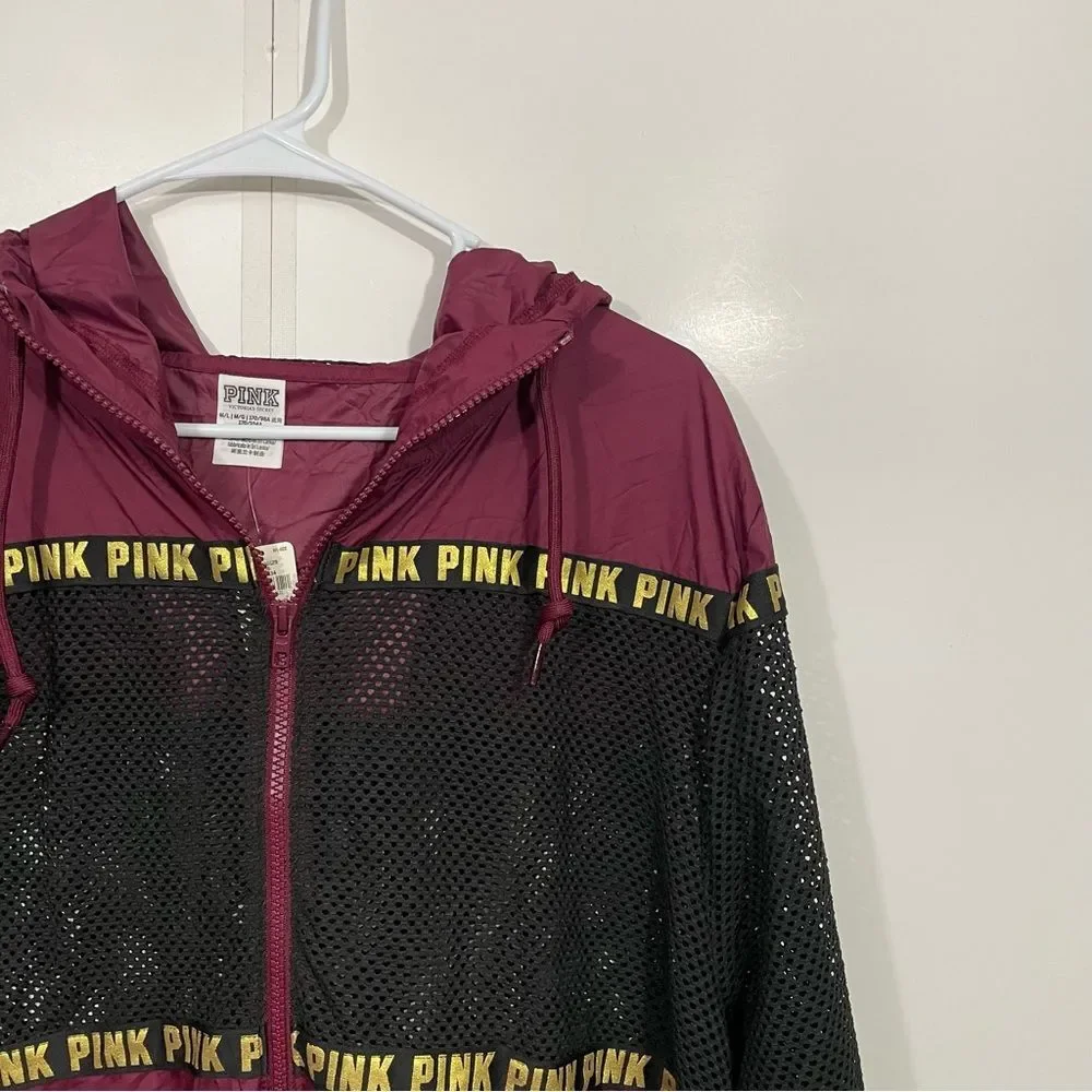 NWT Victoria’s Secret PINK Mesh Windbreaker Jacket - Picture 3 of 4